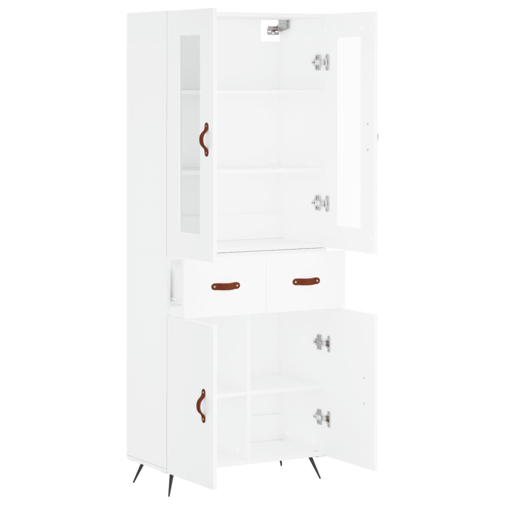 Buffet haut Blanc 69,5x34x180 cm Bois d'ingénierie - XIOS