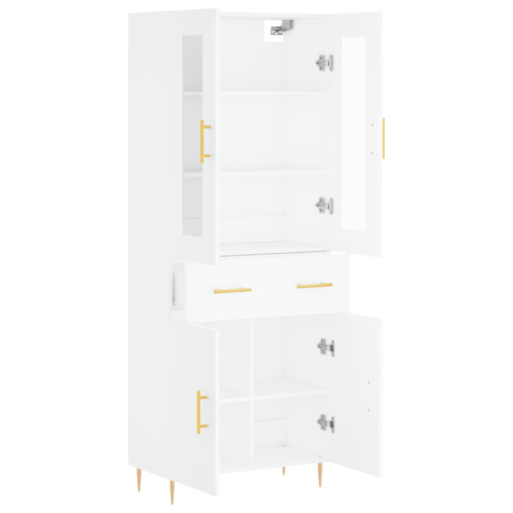 Buffet haut Blanc 69,5x34x180 cm Bois d'ingénierie - XIOS