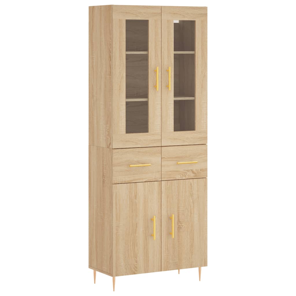 Buffet haut Chêne sonoma 69,5x34x180 cm Bois d'ingénierie - XIOS