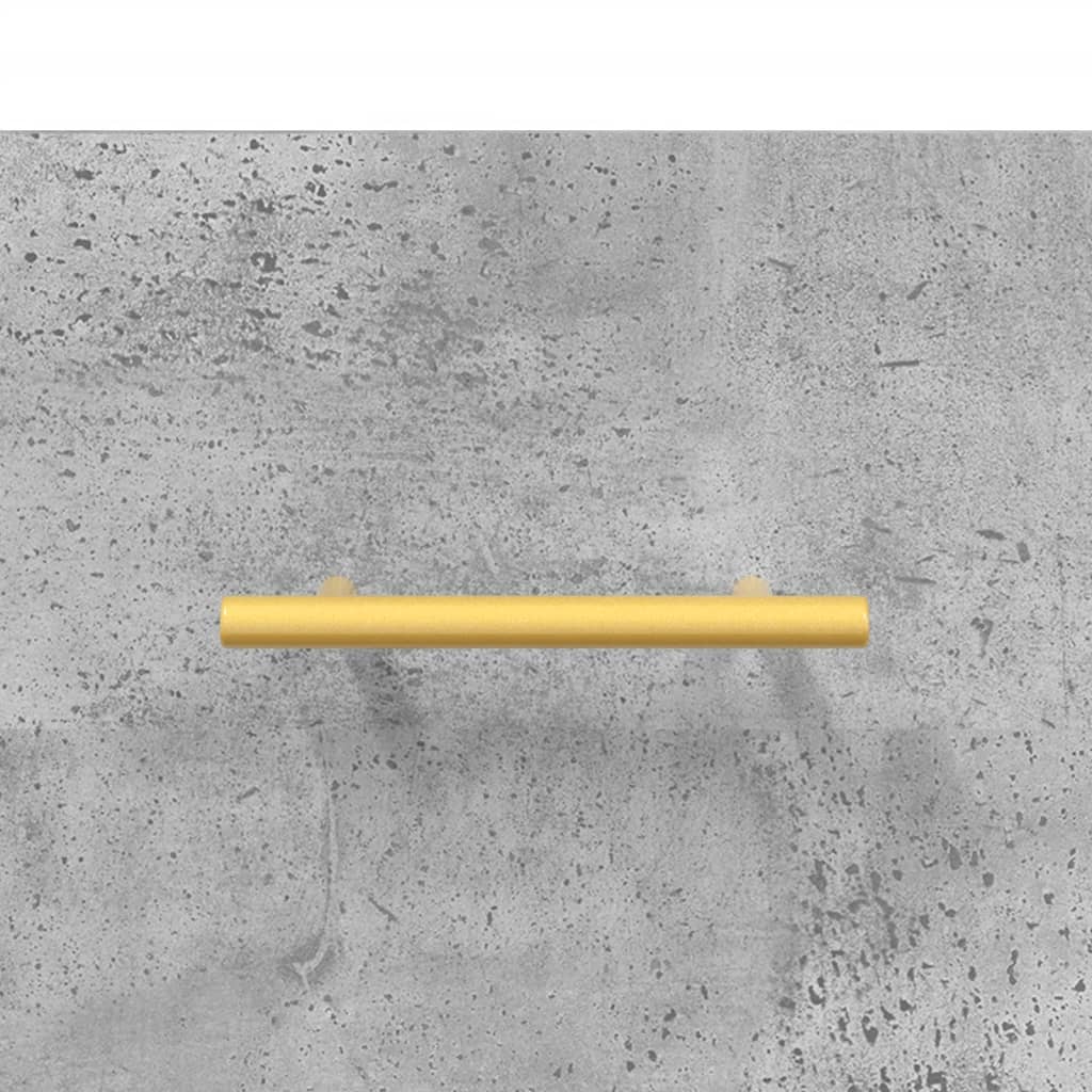 Buffet haut Gris béton 69,5x34x180 cm Bois d'ingénierie - XIOS