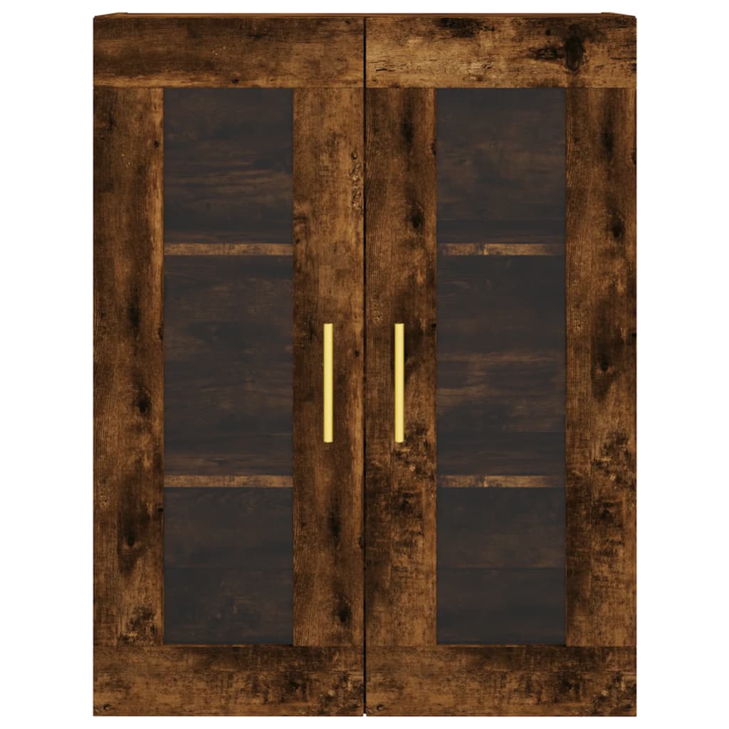 Buffet haut Chêne fumé 69,5x34x180 cm Bois d'ingénierie - XIOS