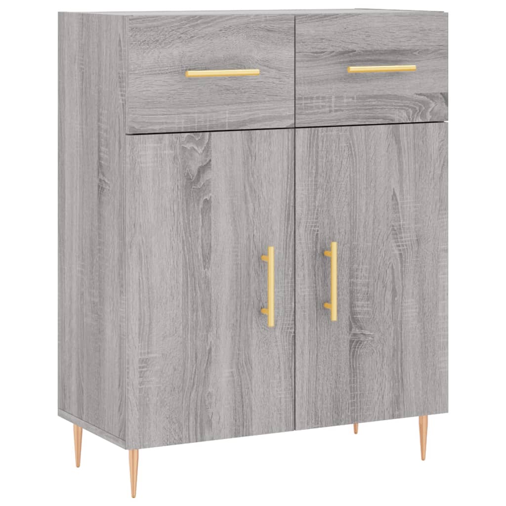 Buffet haut Sonoma gris 69,5x34x180 cm Bois d'ingénierie - XIOS