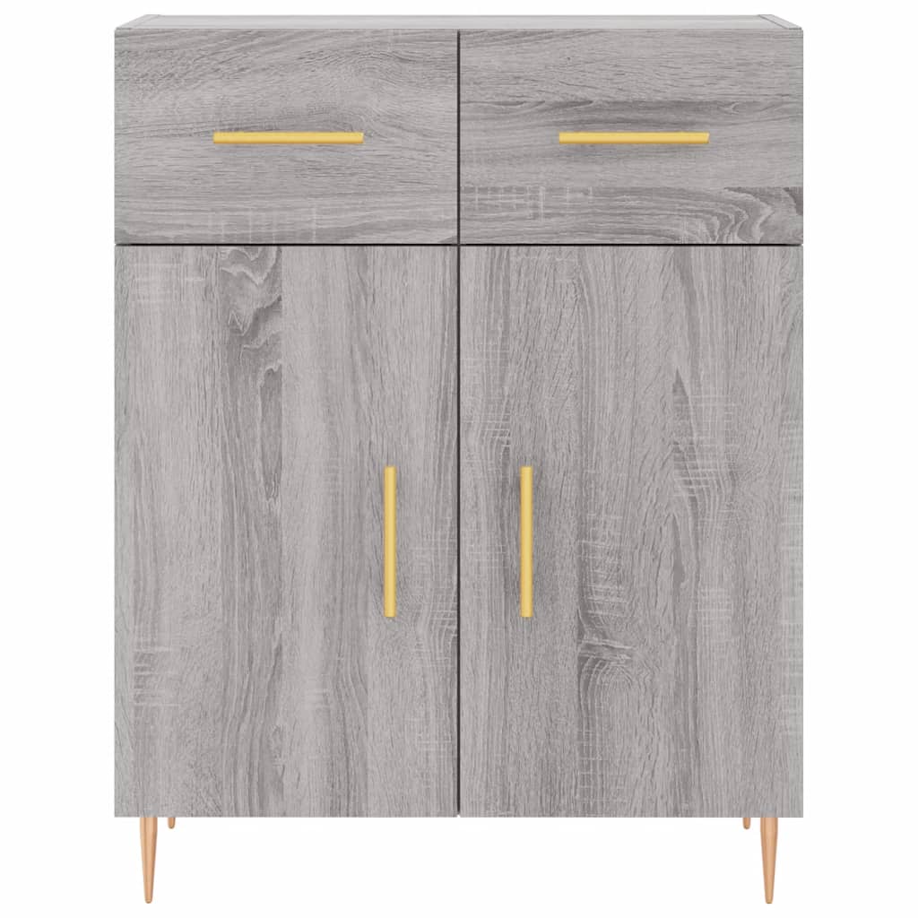 Buffet haut Sonoma gris 69,5x34x180 cm Bois d'ingénierie - XIOS