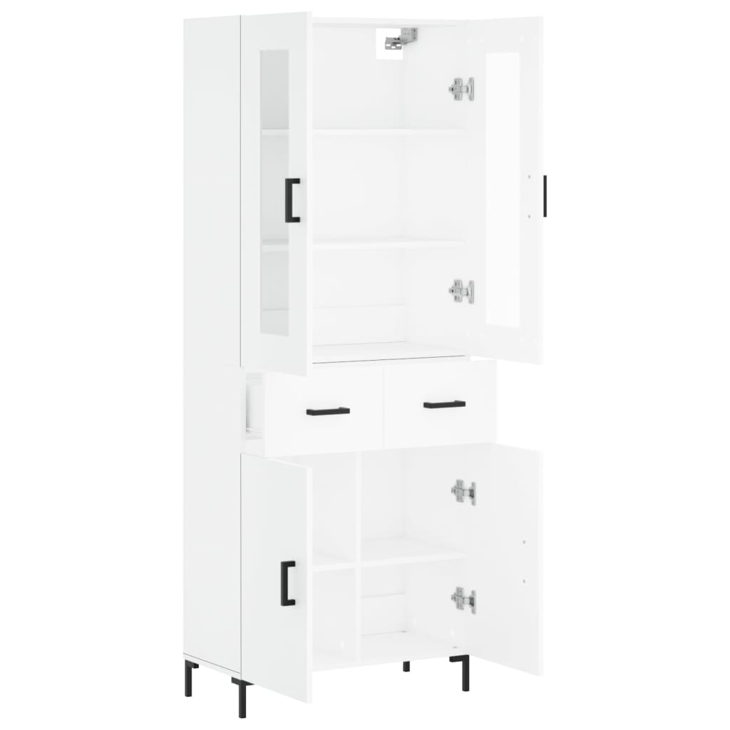 Buffet haut Blanc 69,5x34x180 cm Bois d'ingénierie - XIOS