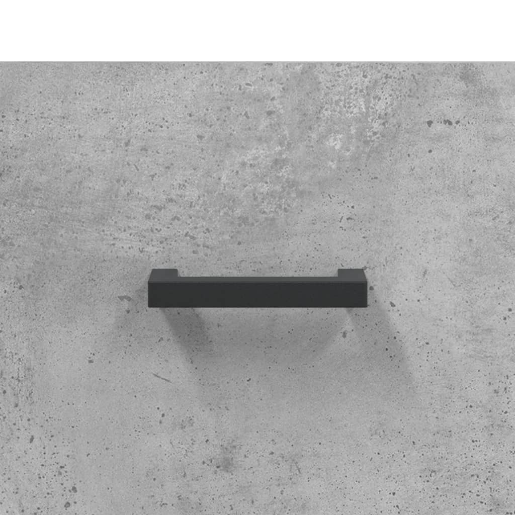 Buffet haut Gris béton 69,5x34x180 cm Bois d'ingénierie - XIOS