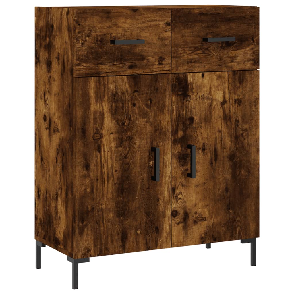 Buffet haut Chêne fumé 69,5x34x180 cm Bois d'ingénierie - XIOS