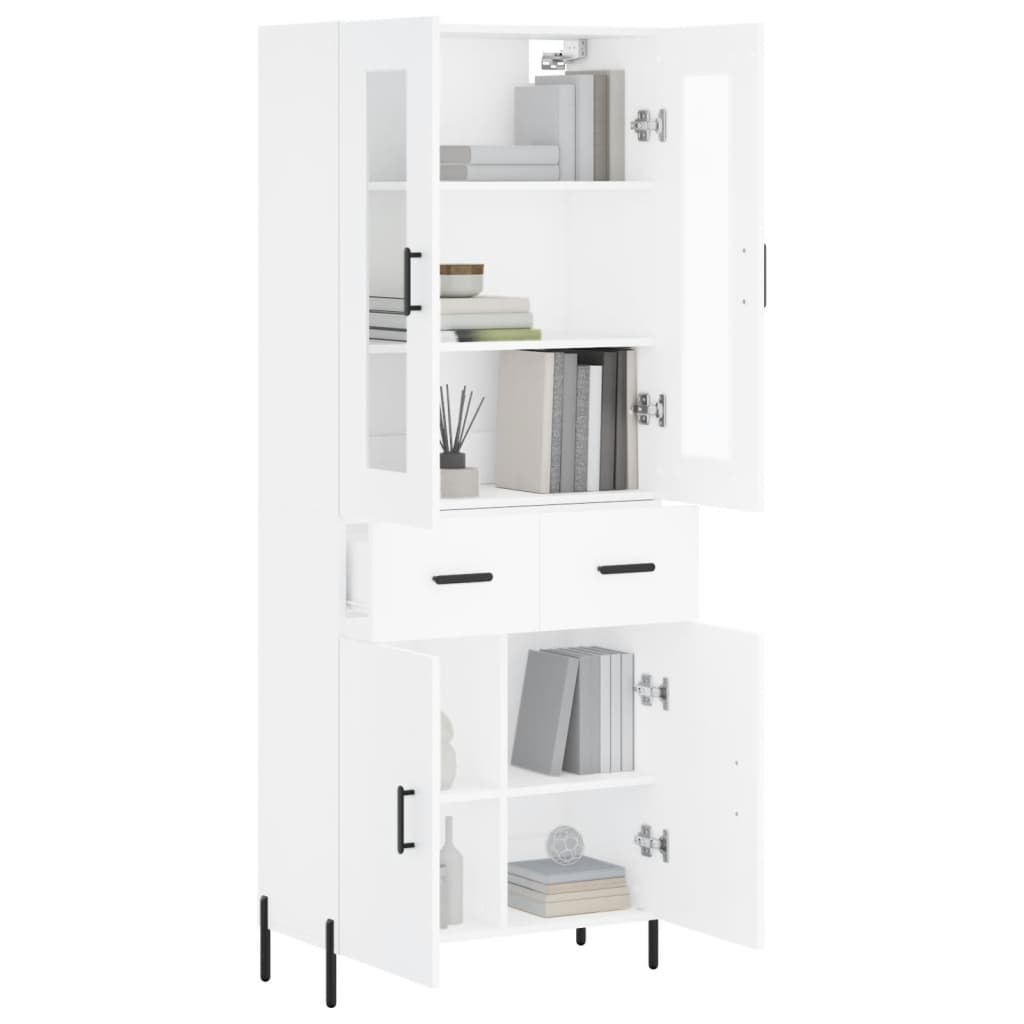 Buffet haut Blanc 69,5x34x180 cm Bois d'ingénierie - XIOS