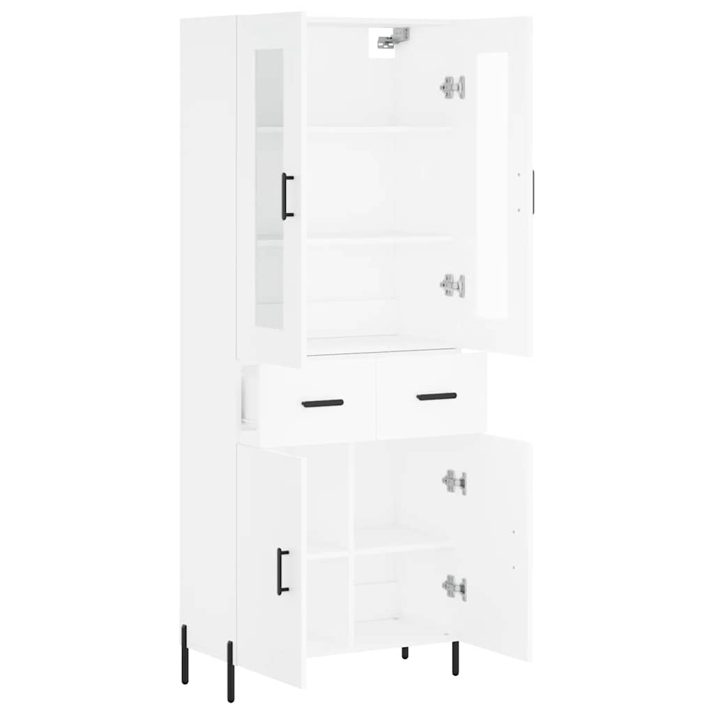 Buffet haut Blanc 69,5x34x180 cm Bois d'ingénierie - XIOS