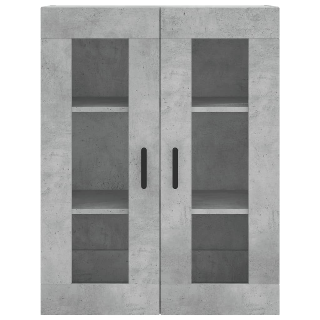 Buffet haut Gris béton 69,5x34x180 cm Bois d'ingénierie - XIOS