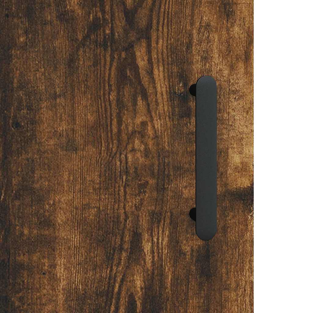 Buffet haut Chêne fumé 69,5x34x180 cm Bois d'ingénierie - XIOS