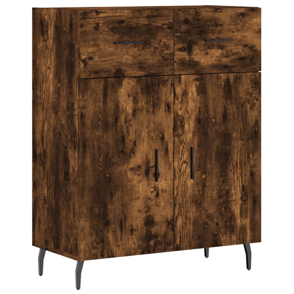 Buffet haut Chêne fumé 69,5x34x180 cm Bois d'ingénierie - XIOS