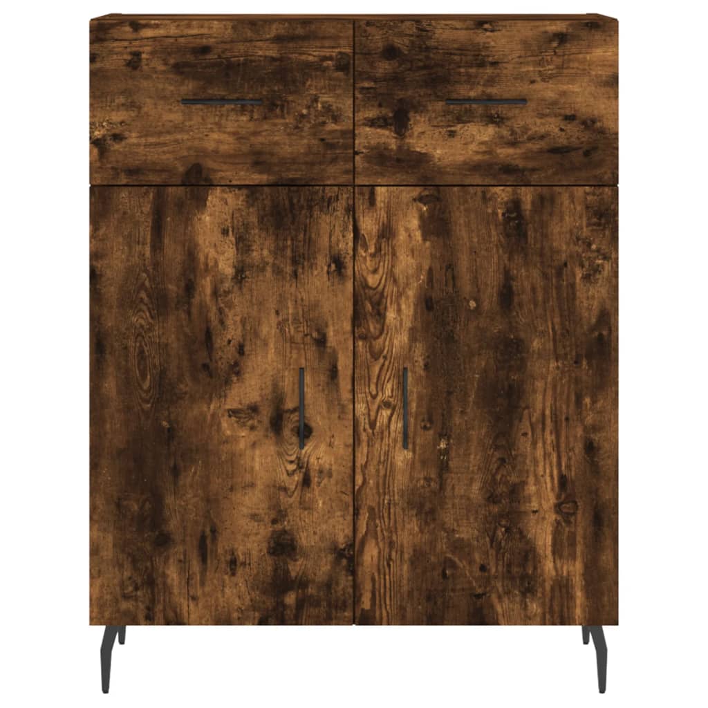 Buffet haut Chêne fumé 69,5x34x180 cm Bois d'ingénierie - XIOS