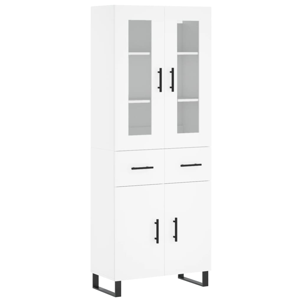Buffet haut Blanc 69,5x34x180 cm Bois d'ingénierie - XIOS