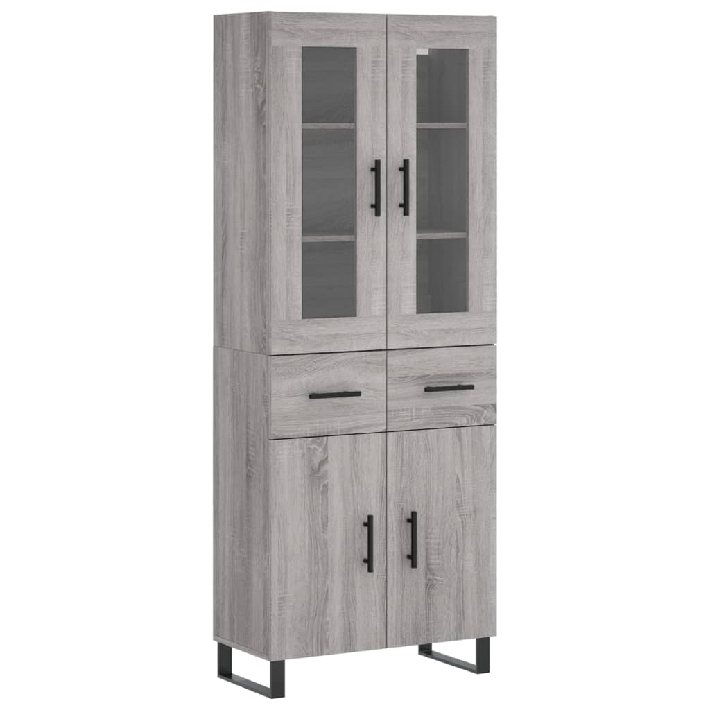 Buffet haut Sonoma gris 69,5x34x180 cm Bois d'ingénierie - XIOS