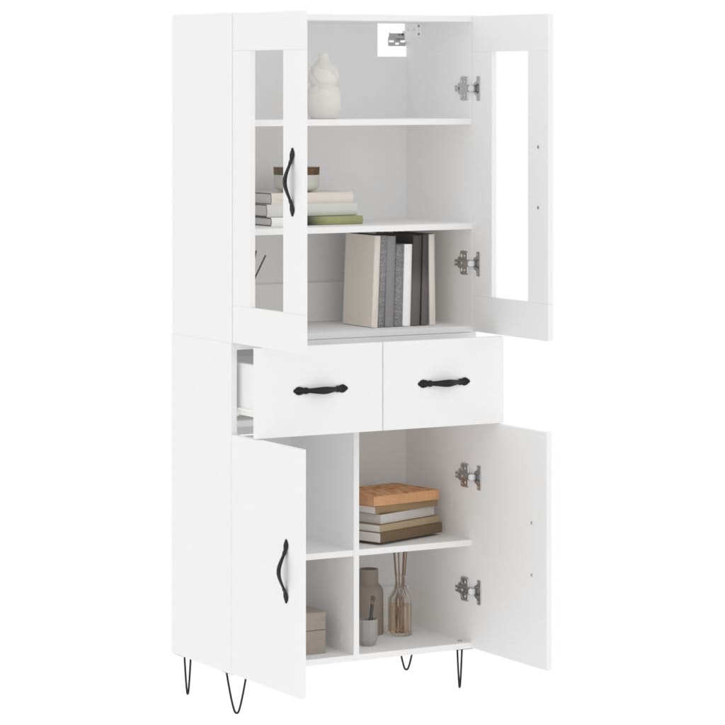 Buffet haut Blanc 69,5x34x180 cm Bois d'ingénierie - XIOS