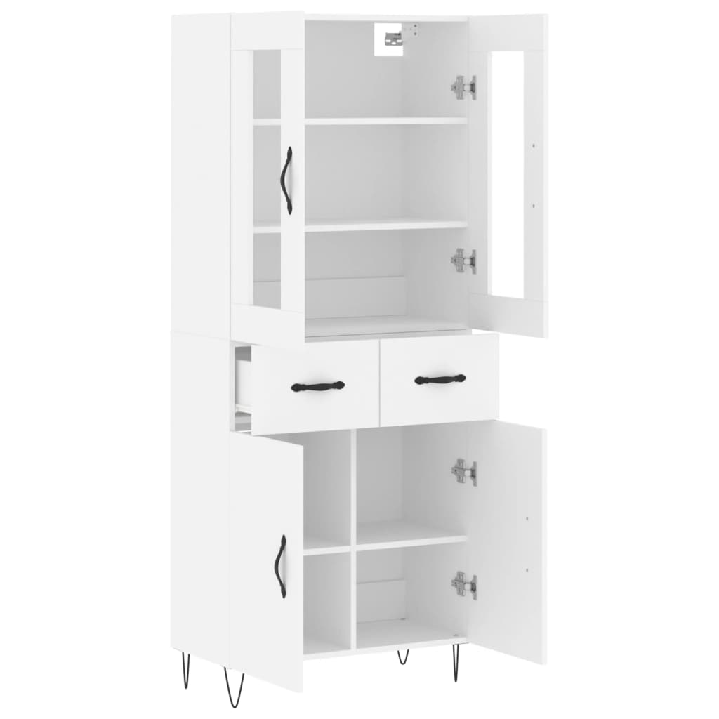 Buffet haut Blanc 69,5x34x180 cm Bois d'ingénierie - XIOS