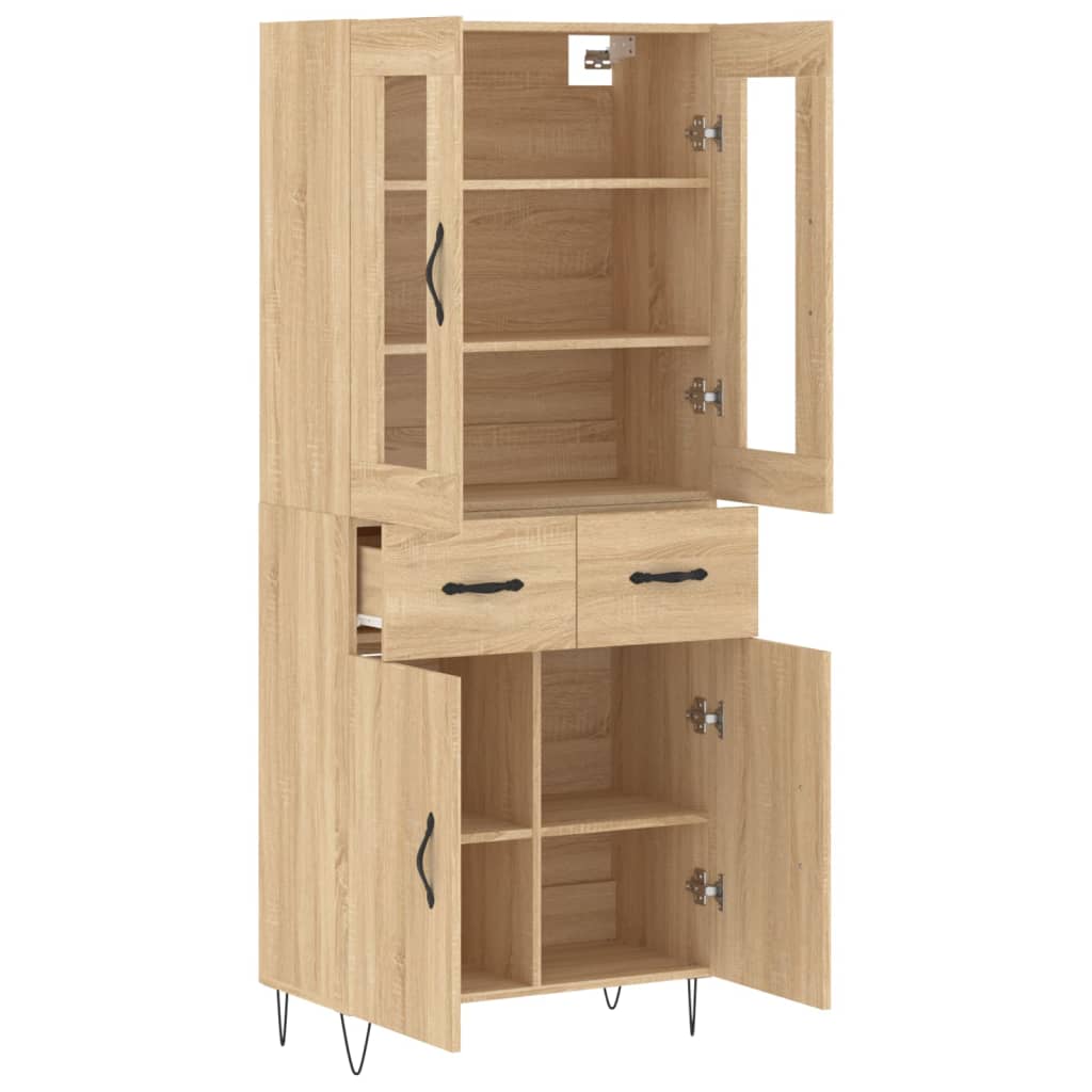Buffet haut Chêne sonoma 69,5x34x180 cm Bois d'ingénierie
