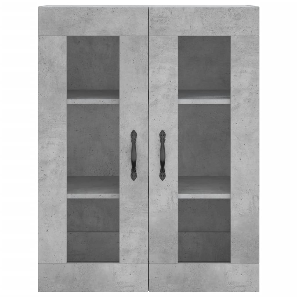 Buffet haut Gris béton 69,5x34x180 cm Bois d'ingénierie - XIOS