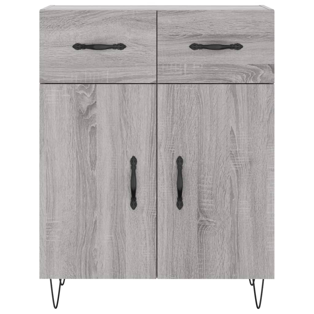 Buffet haut Sonoma gris 69,5x34x180 cm Bois d'ingénierie - XIOS