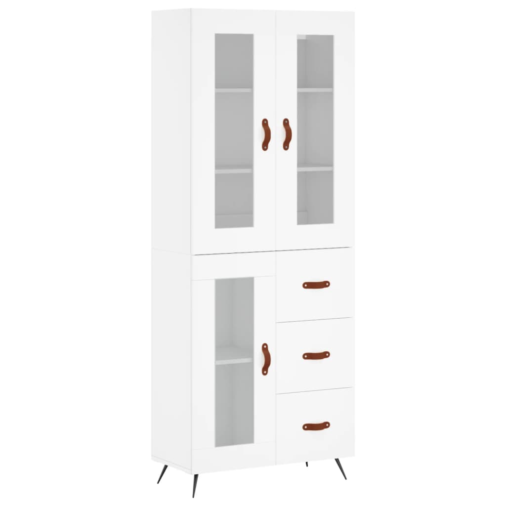 Buffet haut Blanc 69,5x34x180 cm Bois d'ingénierie - XIOS