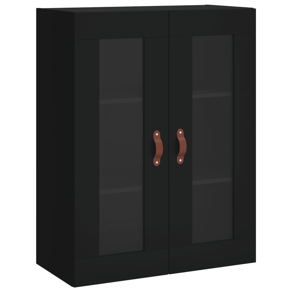 Buffet haut Noir 69,5x34x180 cm Bois d'ingénierie - XIOS