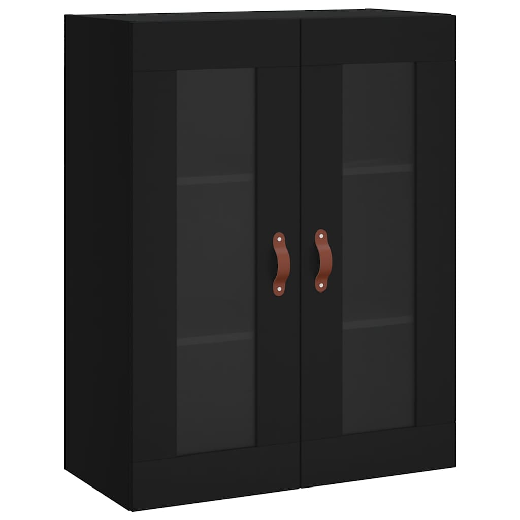Buffet haut Noir 69,5x34x180 cm Bois d'ingénierie - XIOS