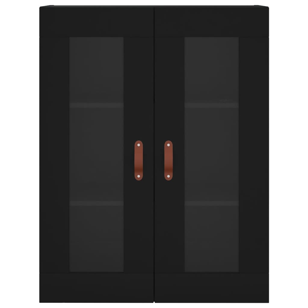 Buffet haut Noir 69,5x34x180 cm Bois d'ingénierie - XIOS