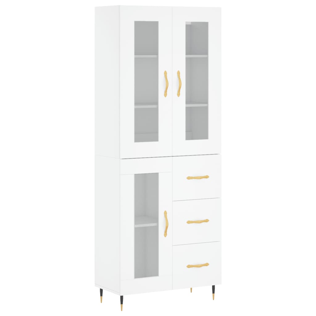 Buffet haut Blanc 69,5x34x180 cm Bois d'ingénierie - XIOS