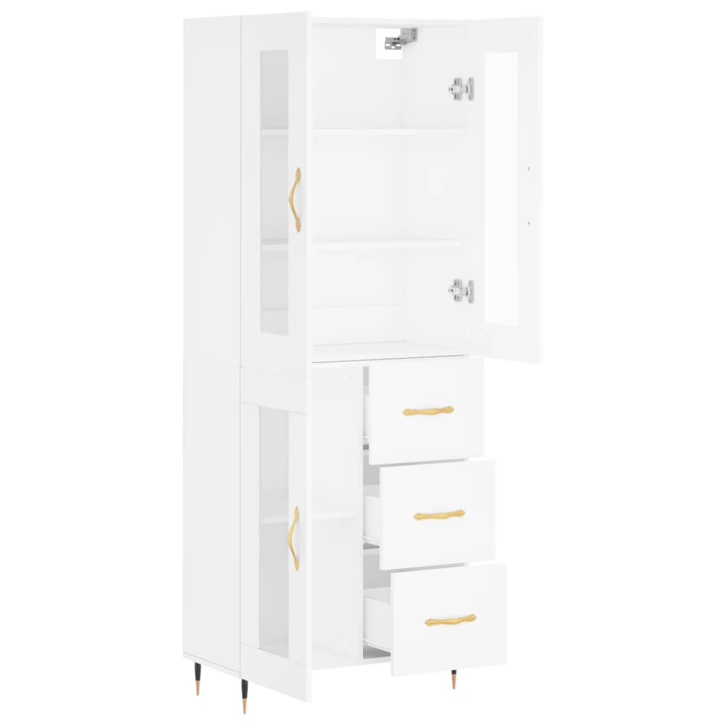 Buffet haut Blanc 69,5x34x180 cm Bois d'ingénierie - XIOS