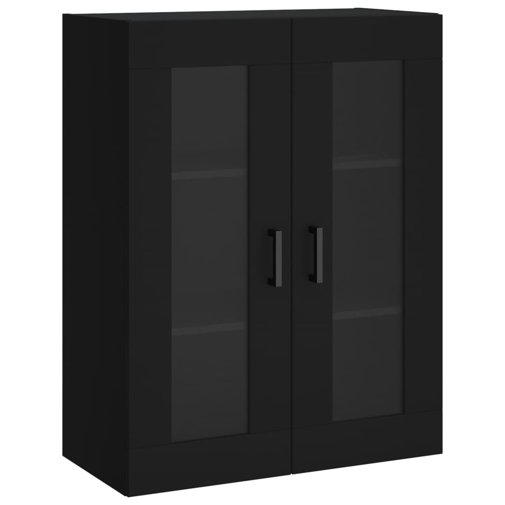 Buffet haut Noir 69,5x34x180 cm Bois d'ingénierie - XIOS