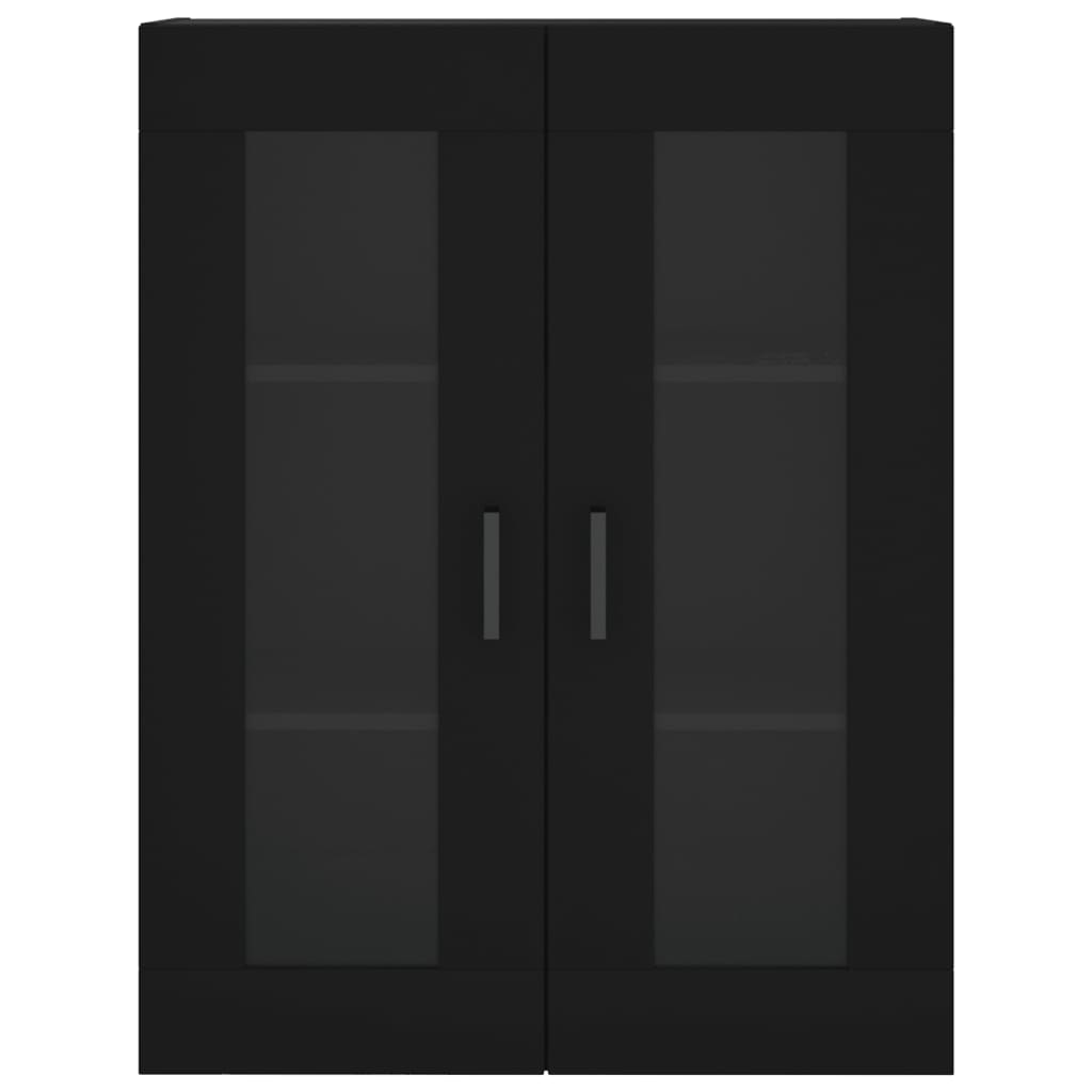 Buffet haut Noir 69,5x34x180 cm Bois d'ingénierie - XIOS