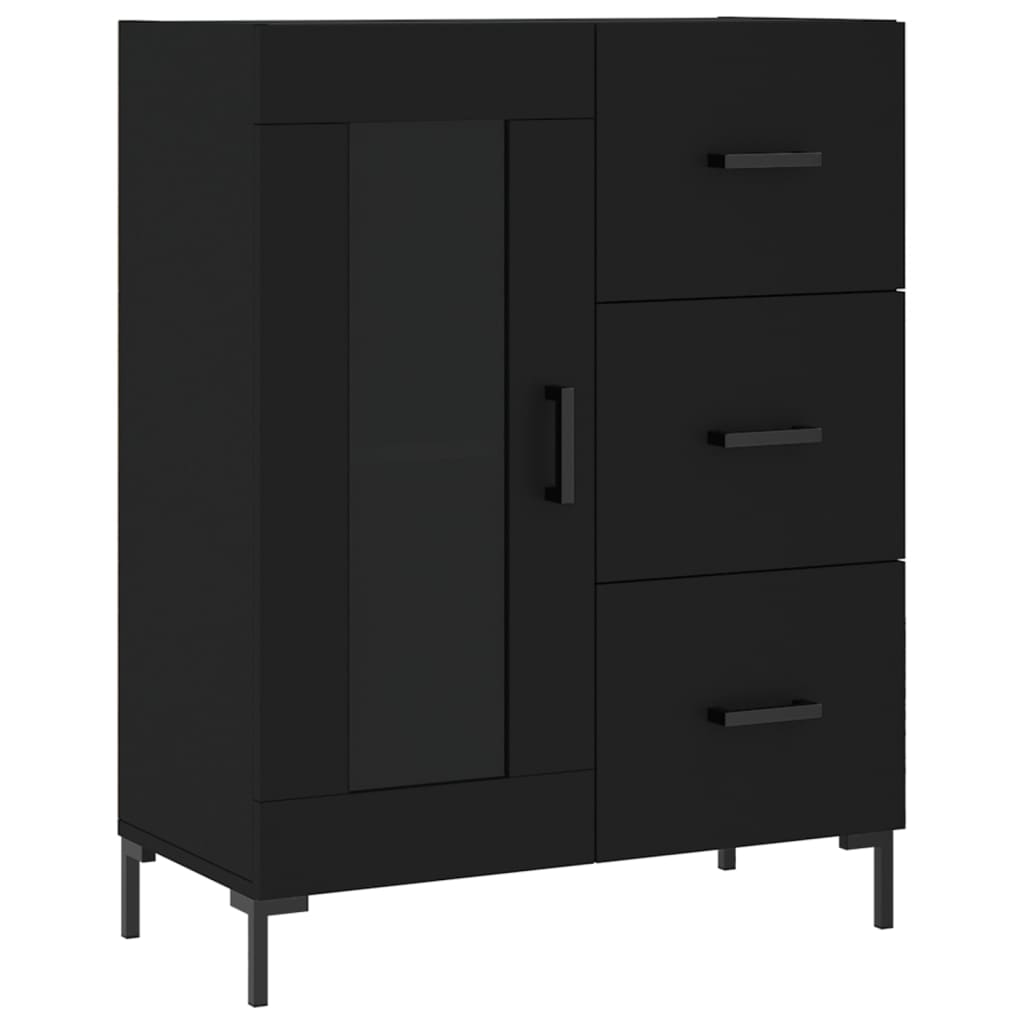 Buffet haut Noir 69,5x34x180 cm Bois d'ingénierie - XIOS