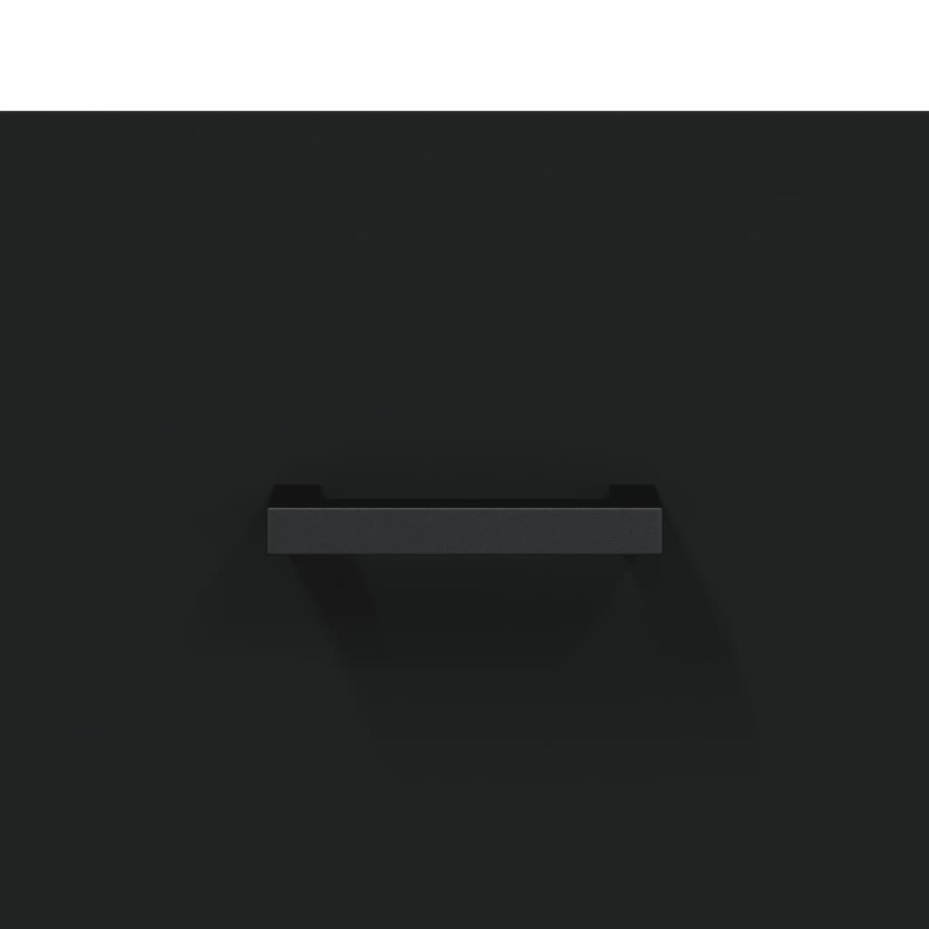 Buffet haut Noir 69,5x34x180 cm Bois d'ingénierie - XIOS