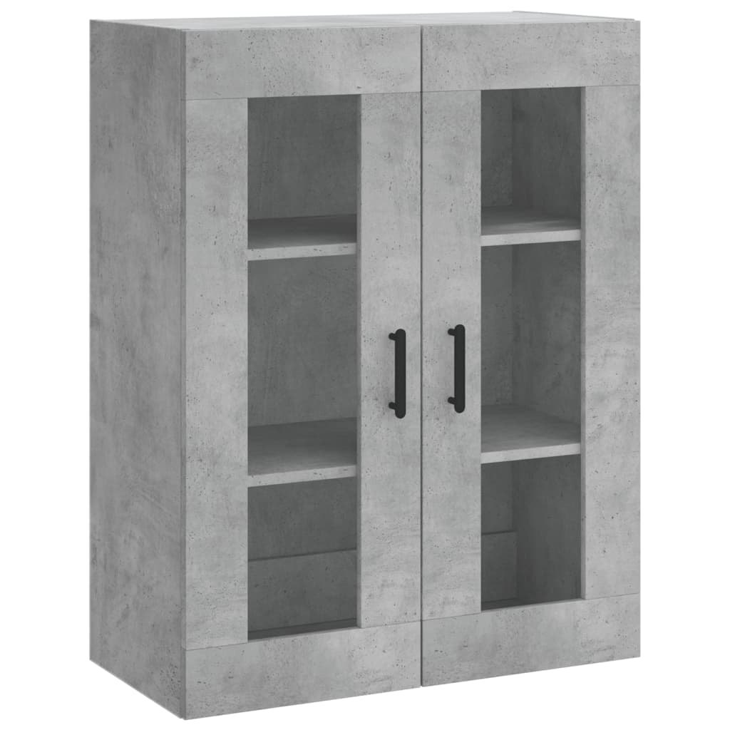 Buffet haut Gris béton 69,5x34x180 cm Bois d'ingénierie - XIOS