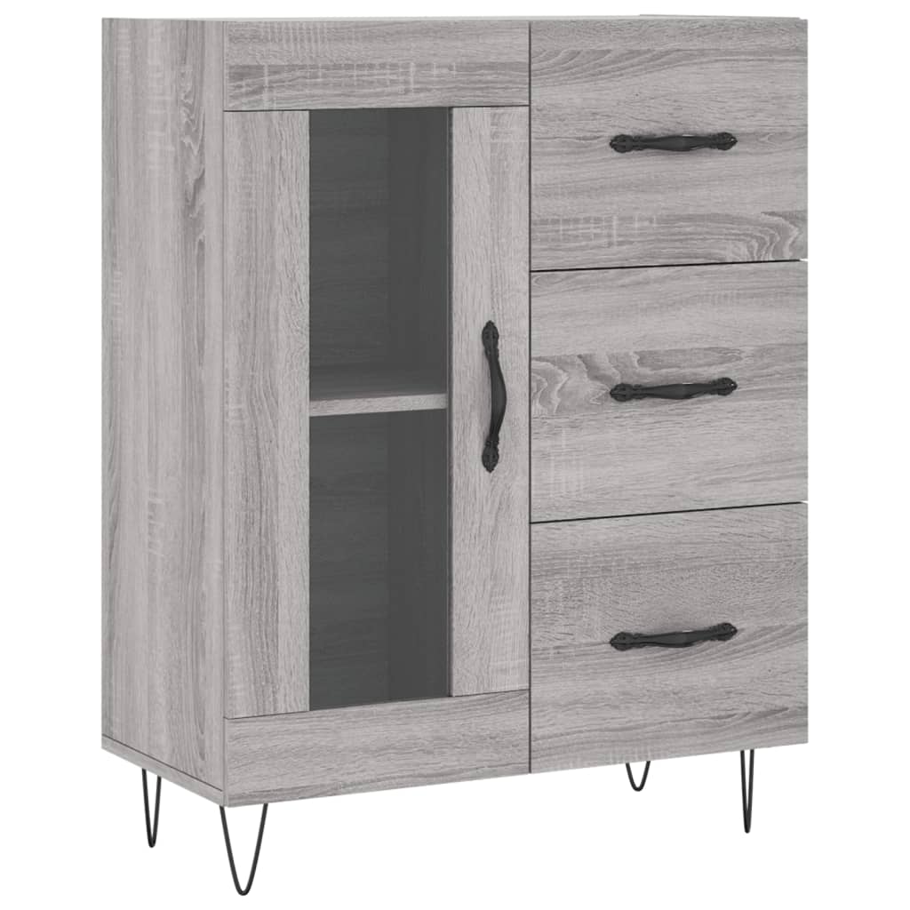 Buffet haut Sonoma gris 69,5x34x180 cm Bois d'ingénierie - XIOS