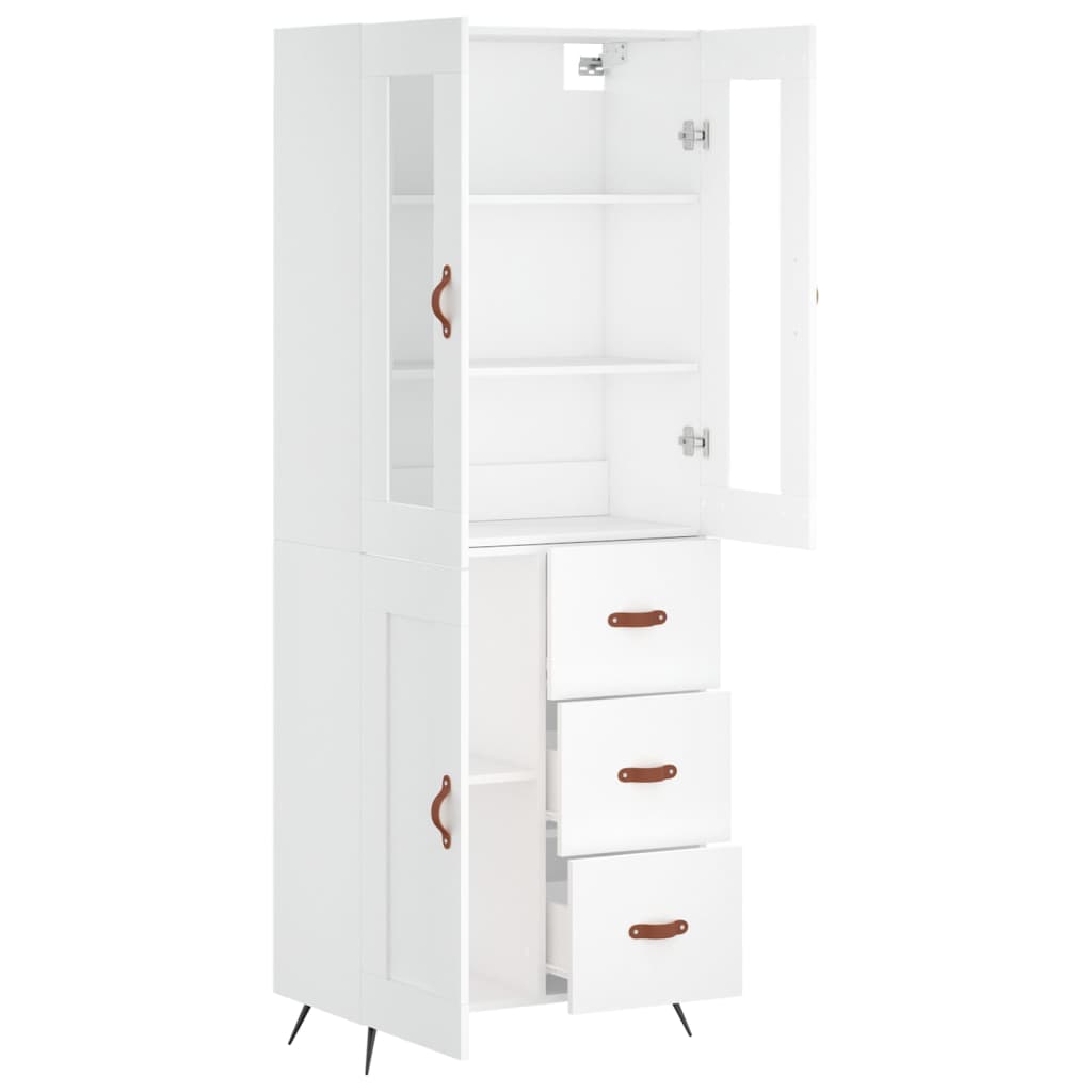 Buffet haut Blanc 69,5x34x180 cm Bois d'ingénierie - XIOS