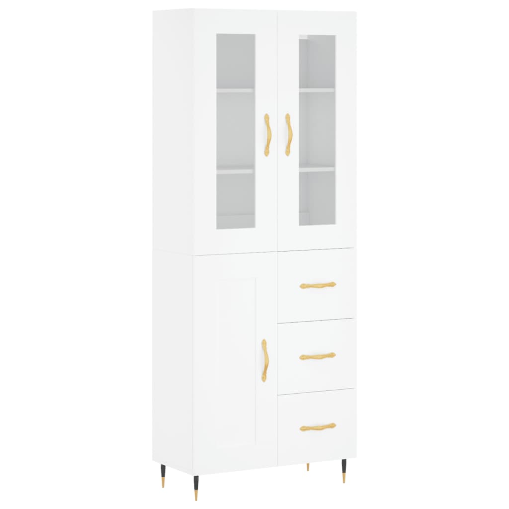Buffet haut Blanc 69,5x34x180 cm Bois d'ingénierie - XIOS
