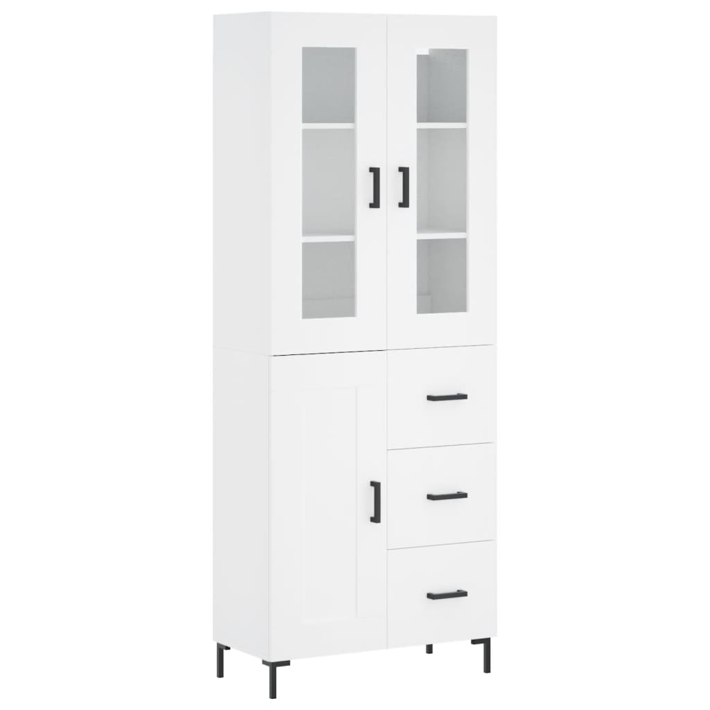 Buffet haut Blanc 69,5x34x180 cm Bois d'ingénierie - XIOS