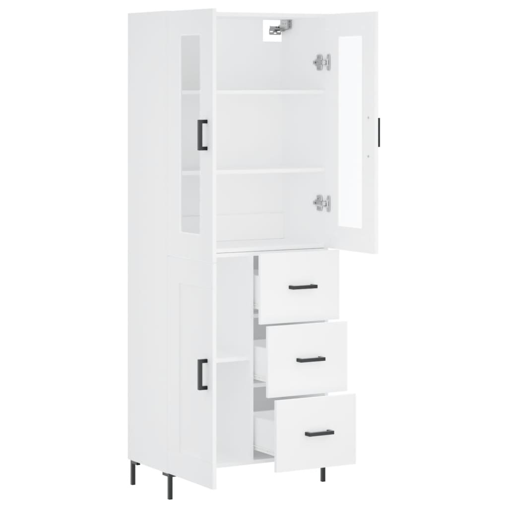 Buffet haut Blanc 69,5x34x180 cm Bois d'ingénierie - XIOS