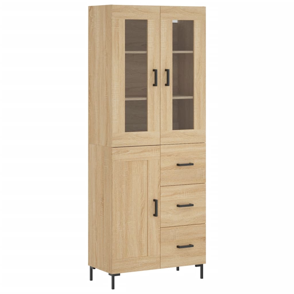 Buffet haut Chêne sonoma 69,5x34x180 cm Bois d'ingénierie - XIOS