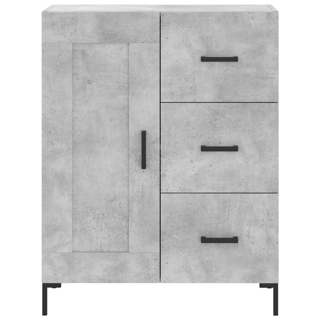 Buffet haut Gris béton 69,5x34x180 cm Bois d'ingénierie - XIOS