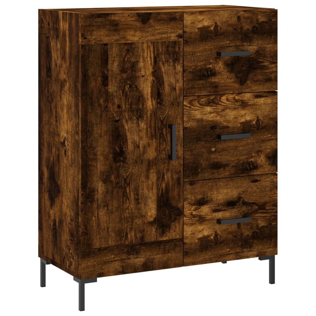Buffet haut Chêne fumé 69,5x34x180 cm Bois d'ingénierie - XIOS