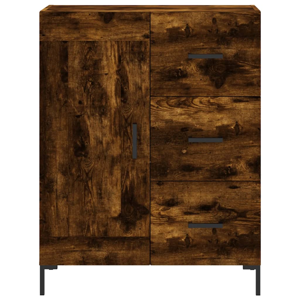 Buffet haut Chêne fumé 69,5x34x180 cm Bois d'ingénierie - XIOS