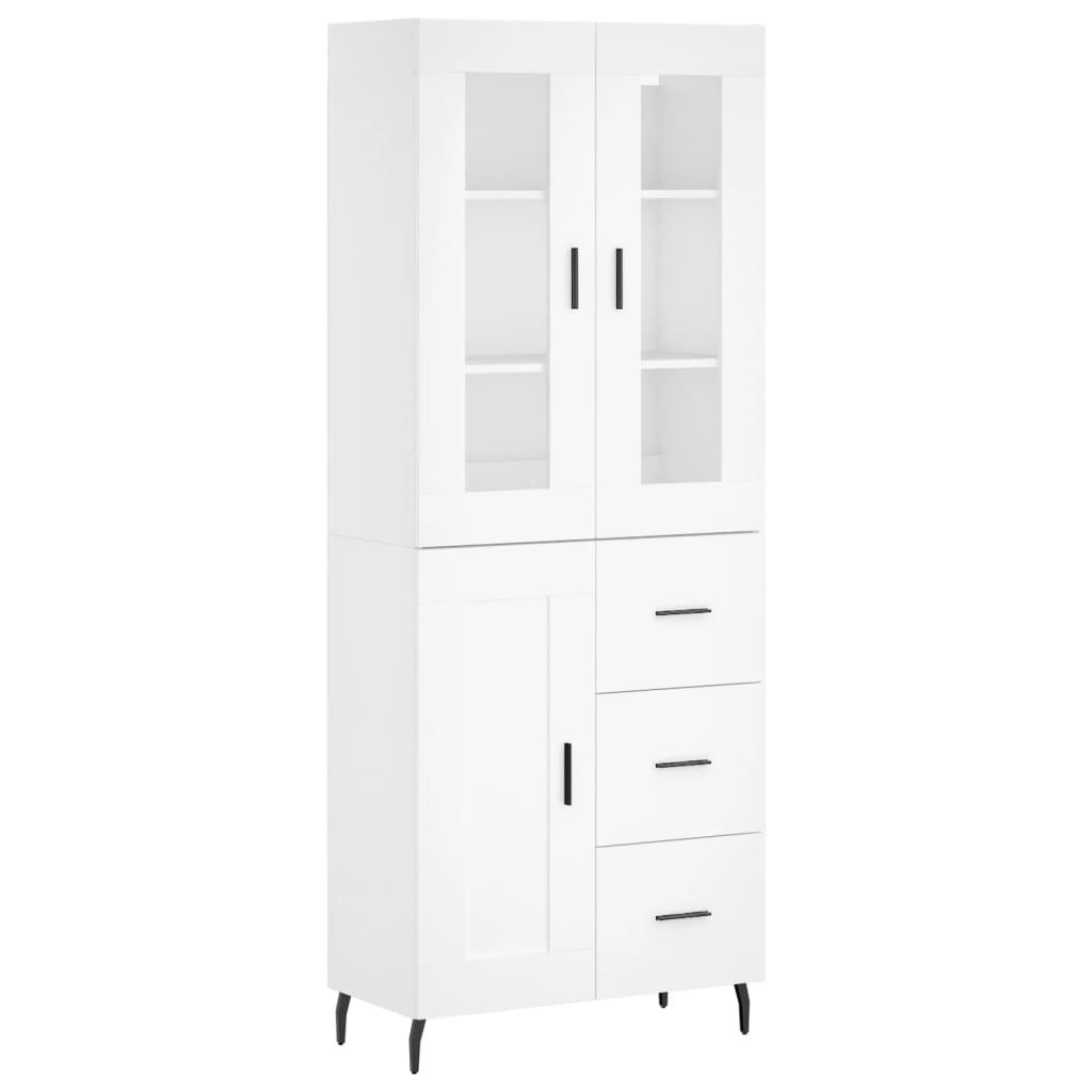 Buffet haut Blanc 69,5x34x180 cm Bois d'ingénierie - XIOS