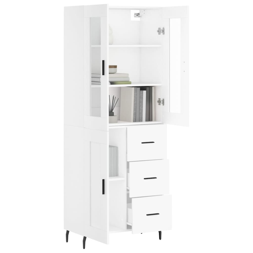 Buffet haut Blanc 69,5x34x180 cm Bois d'ingénierie - XIOS