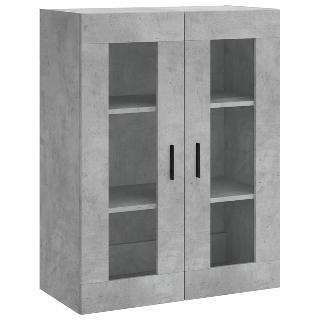 Buffet haut Gris béton 69,5x34x180 cm Bois d'ingénierie - XIOS