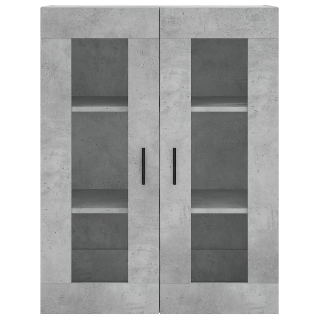 Buffet haut Gris béton 69,5x34x180 cm Bois d'ingénierie - XIOS