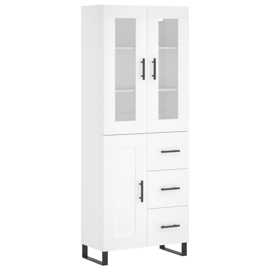 Buffet haut Blanc 69,5x34x180 cm Bois d'ingénierie - XIOS