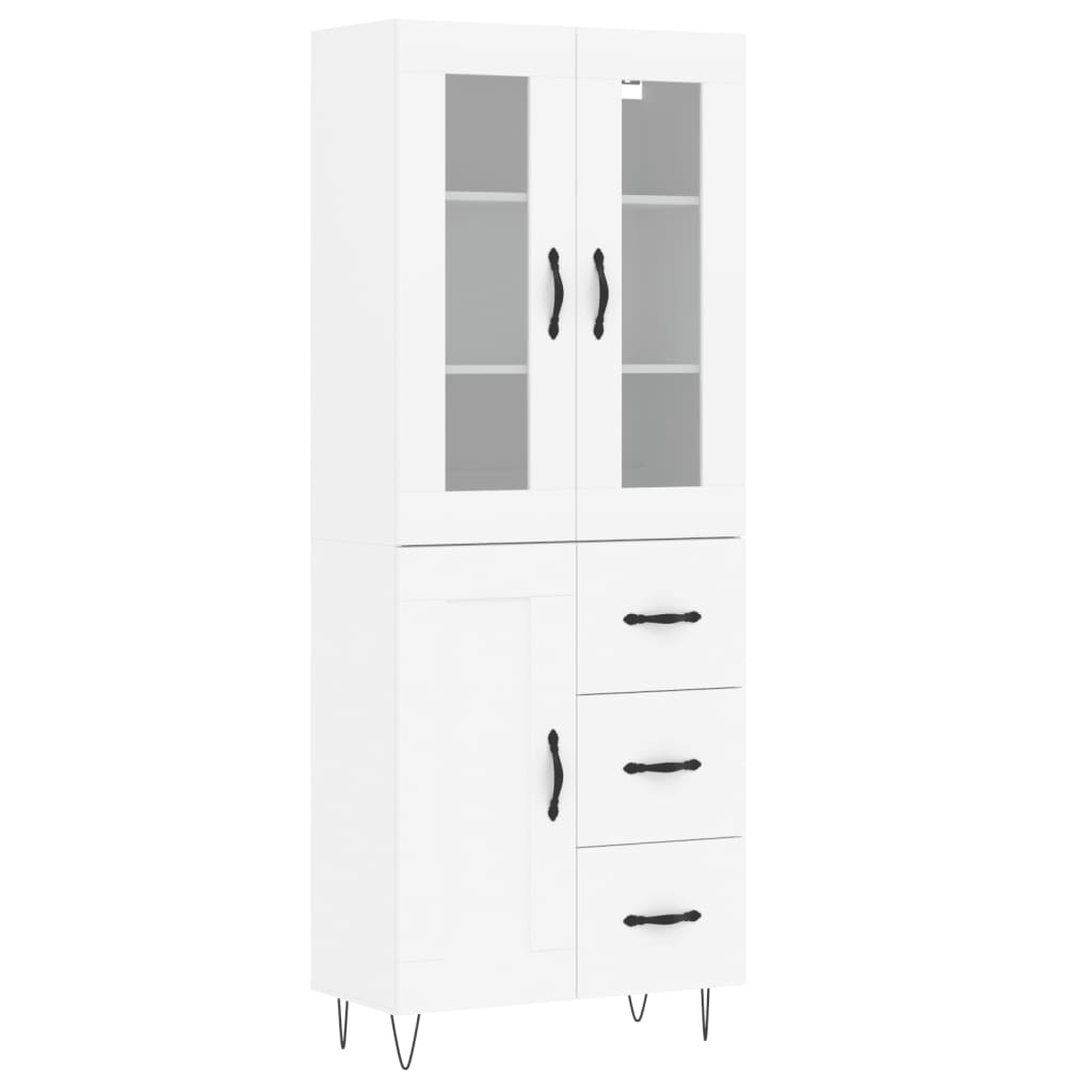 Buffet haut Blanc 69,5x34x180 cm Bois d'ingénierie - XIOS