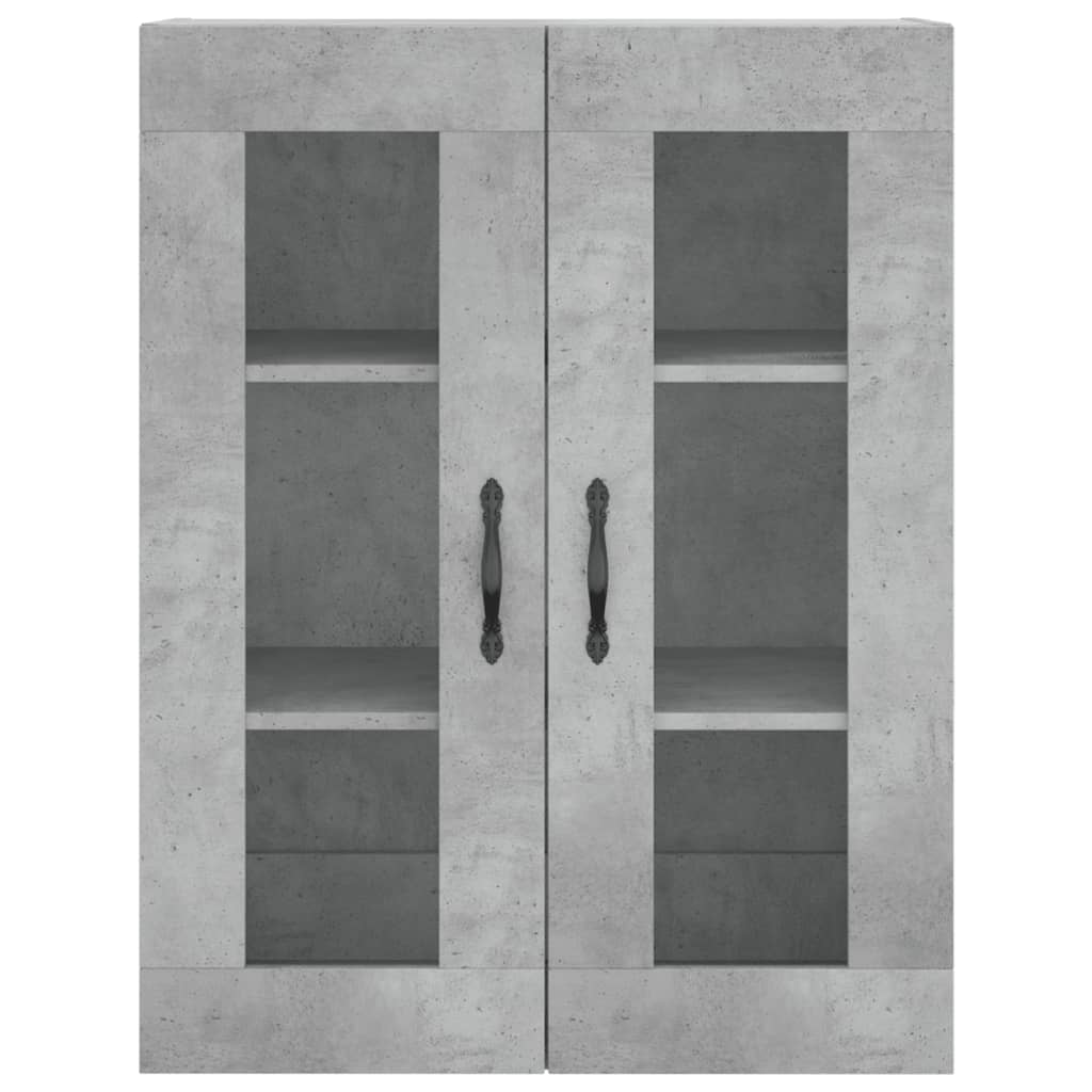 Buffet haut Gris béton 69,5x34x180 cm Bois d'ingénierie - XIOS